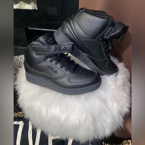 Fila Black Leather High-Tops